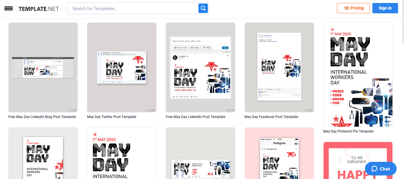 choose a beautiful may day facebook post template