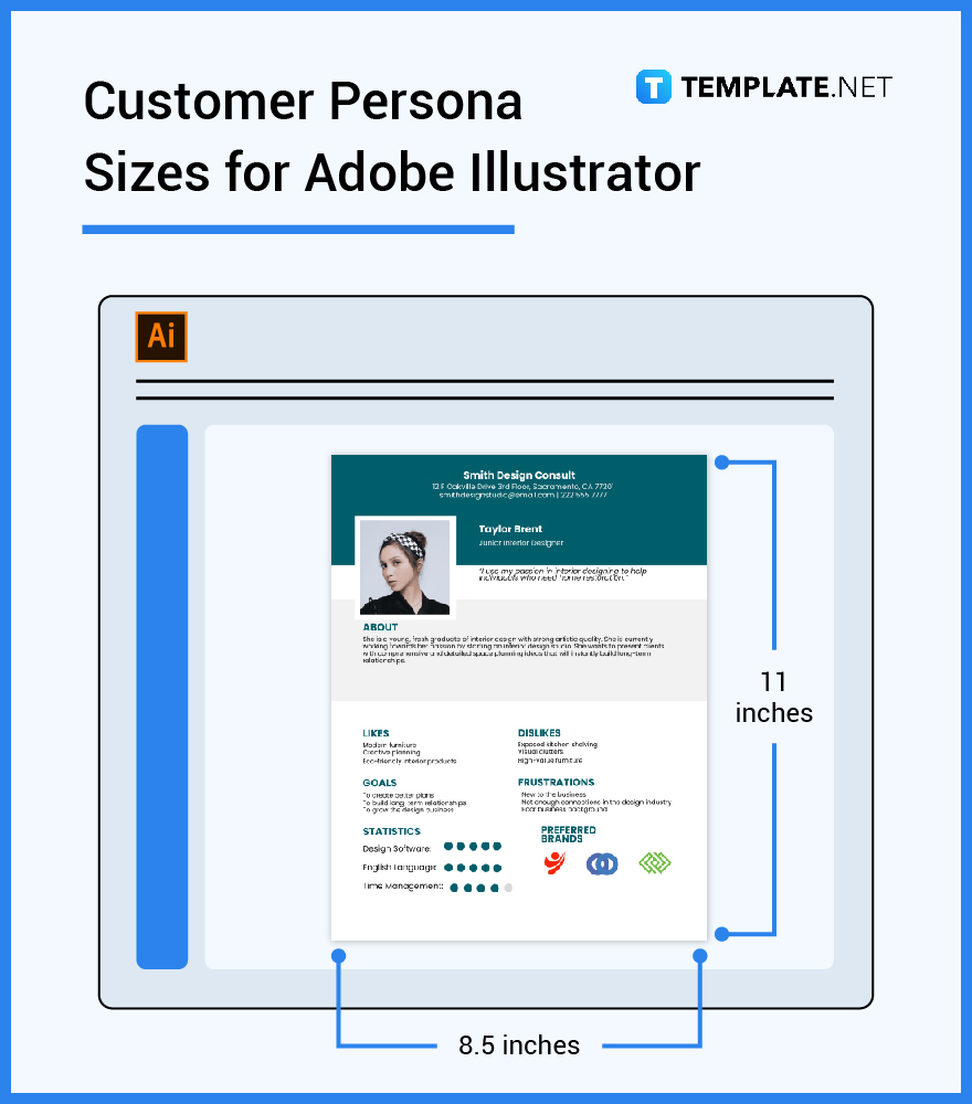 customer persona sizes for adobe illustrator