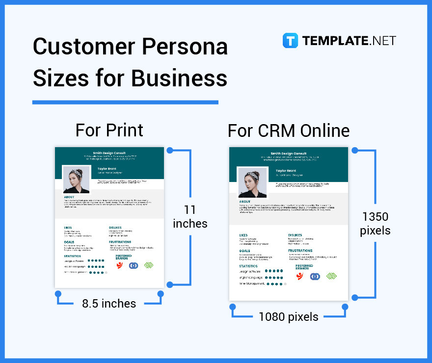 customer persona sizes for business