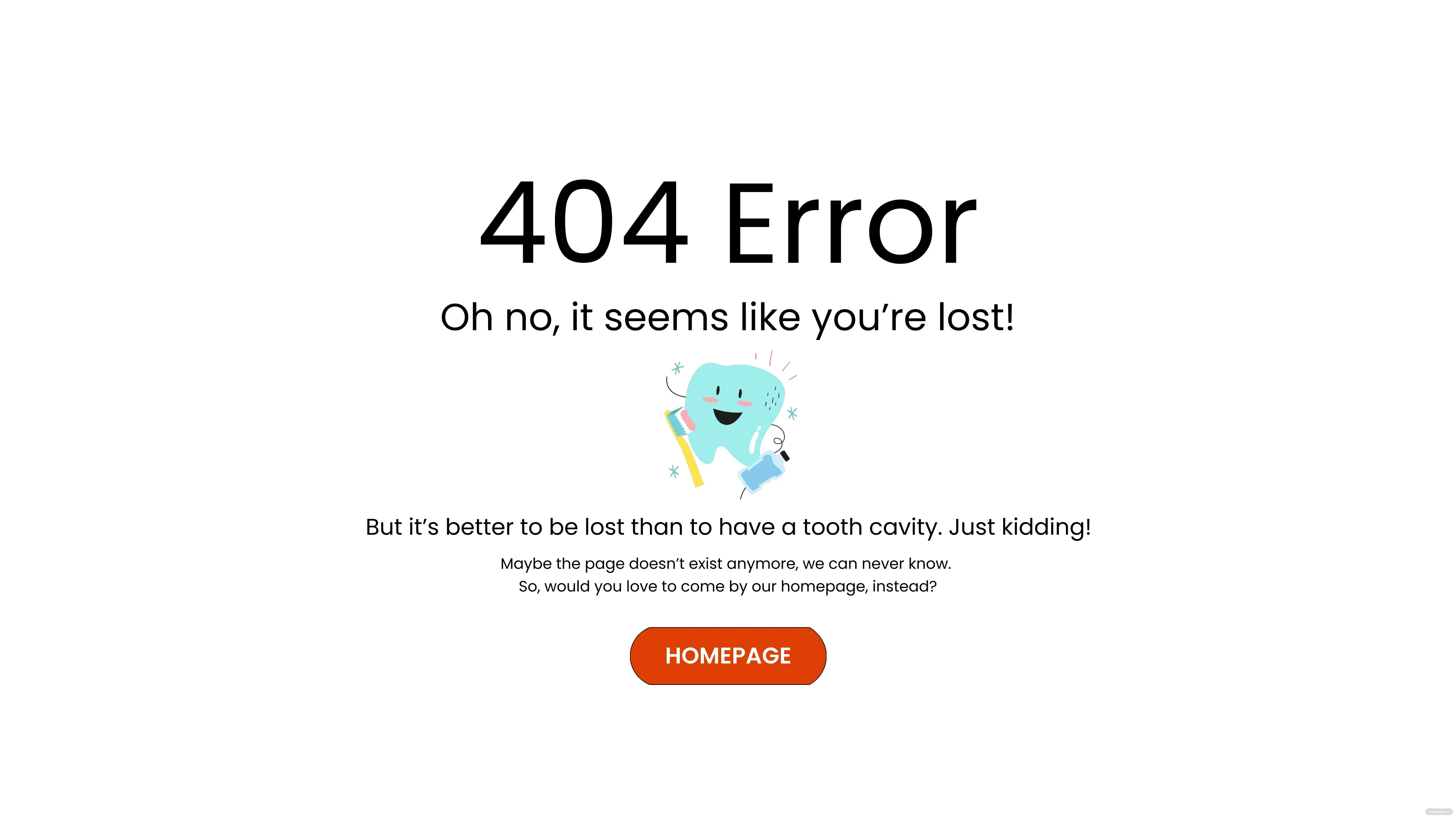 dental 404 error page