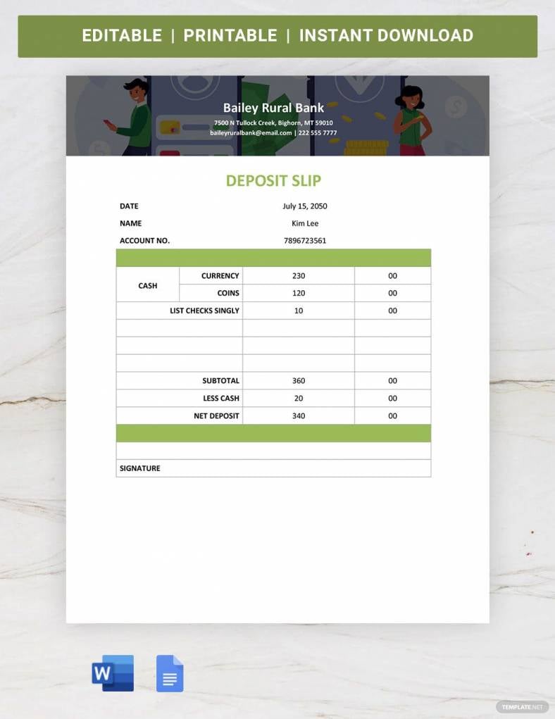 deposit slip format ideas and examples 788x10