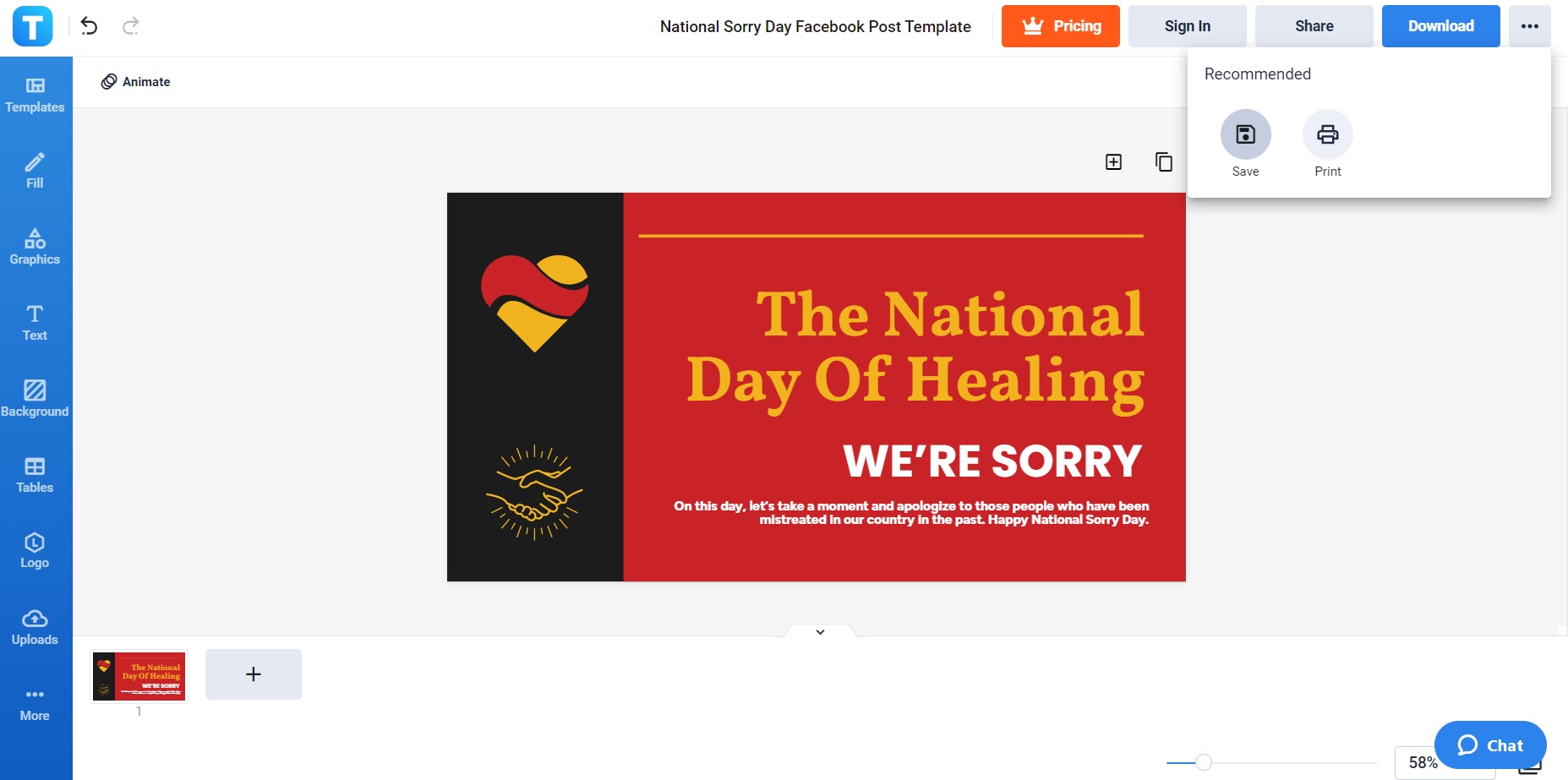 edit save and upload your national sorry day facebook post