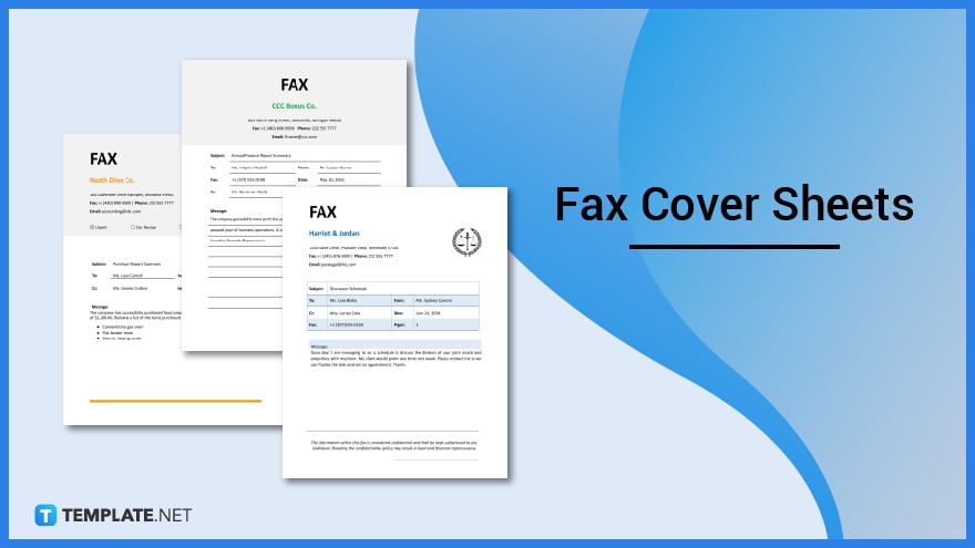 fax cover sheets