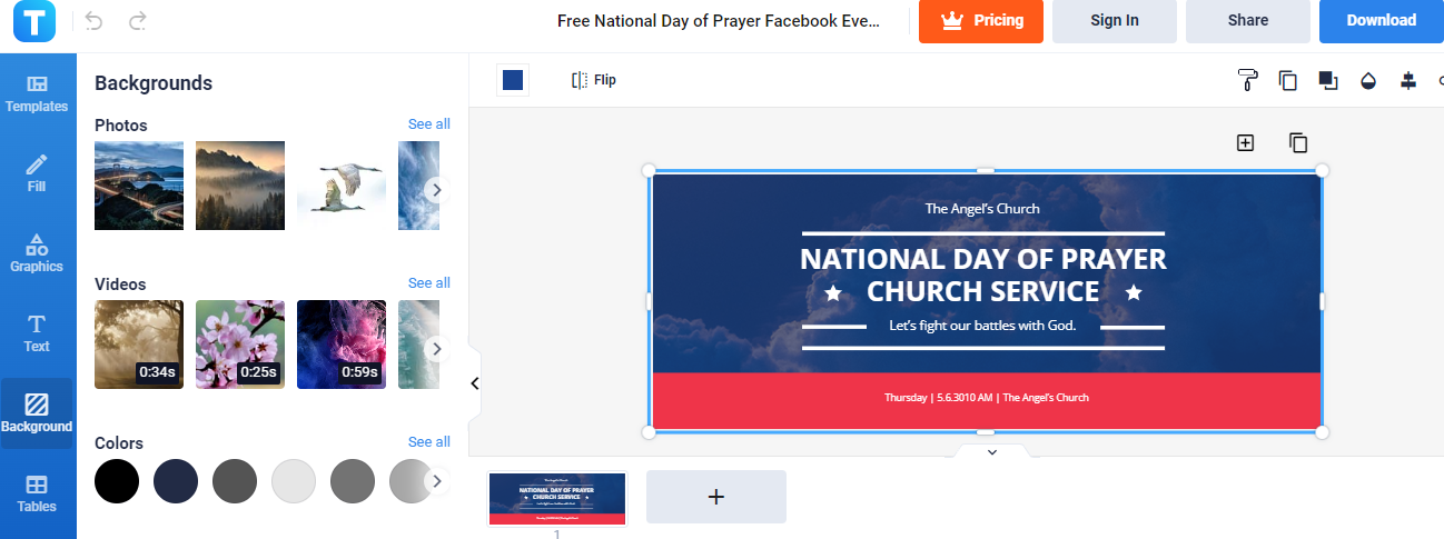 free national day of prayer facebook event cover
