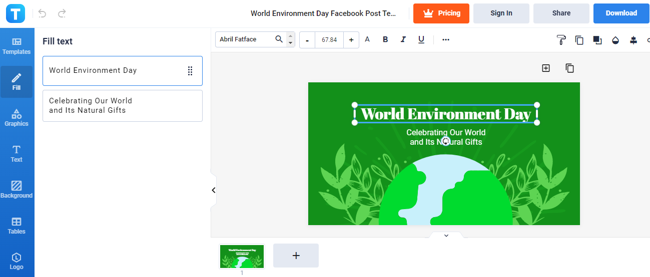 free world environment day facebook post