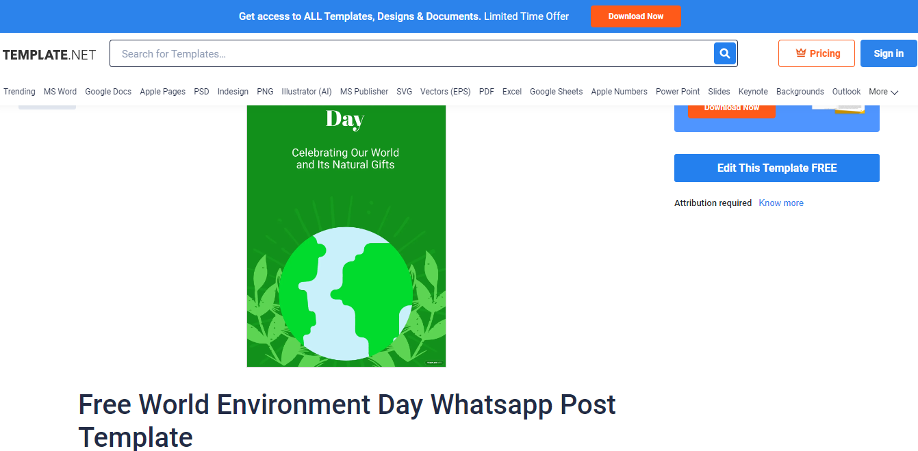 free world environment day whatsapp post
