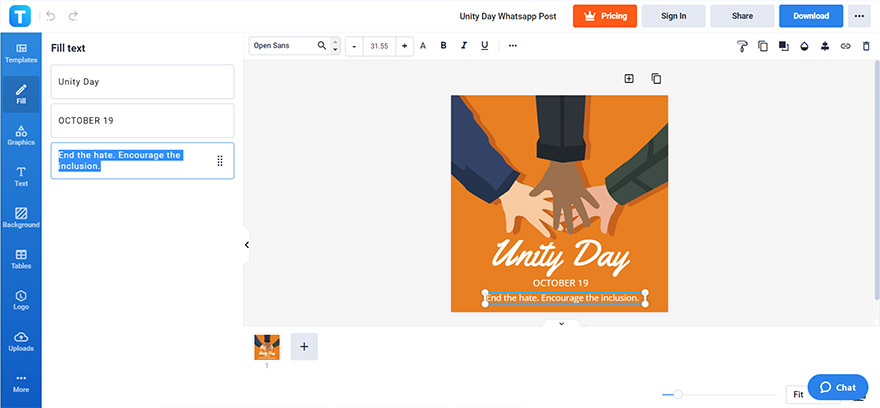 generate a unity day greeting
