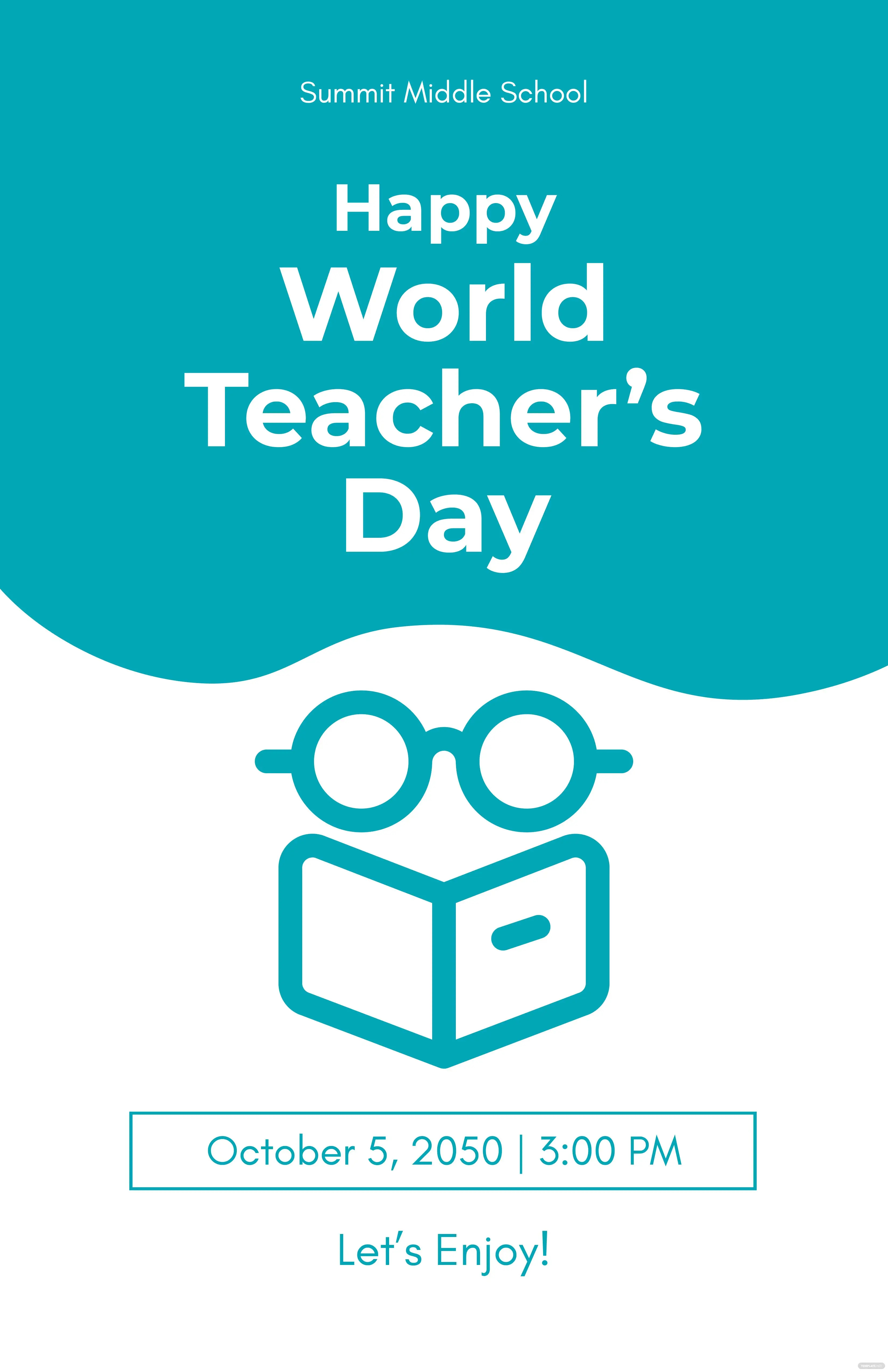 happy world teachers day poster