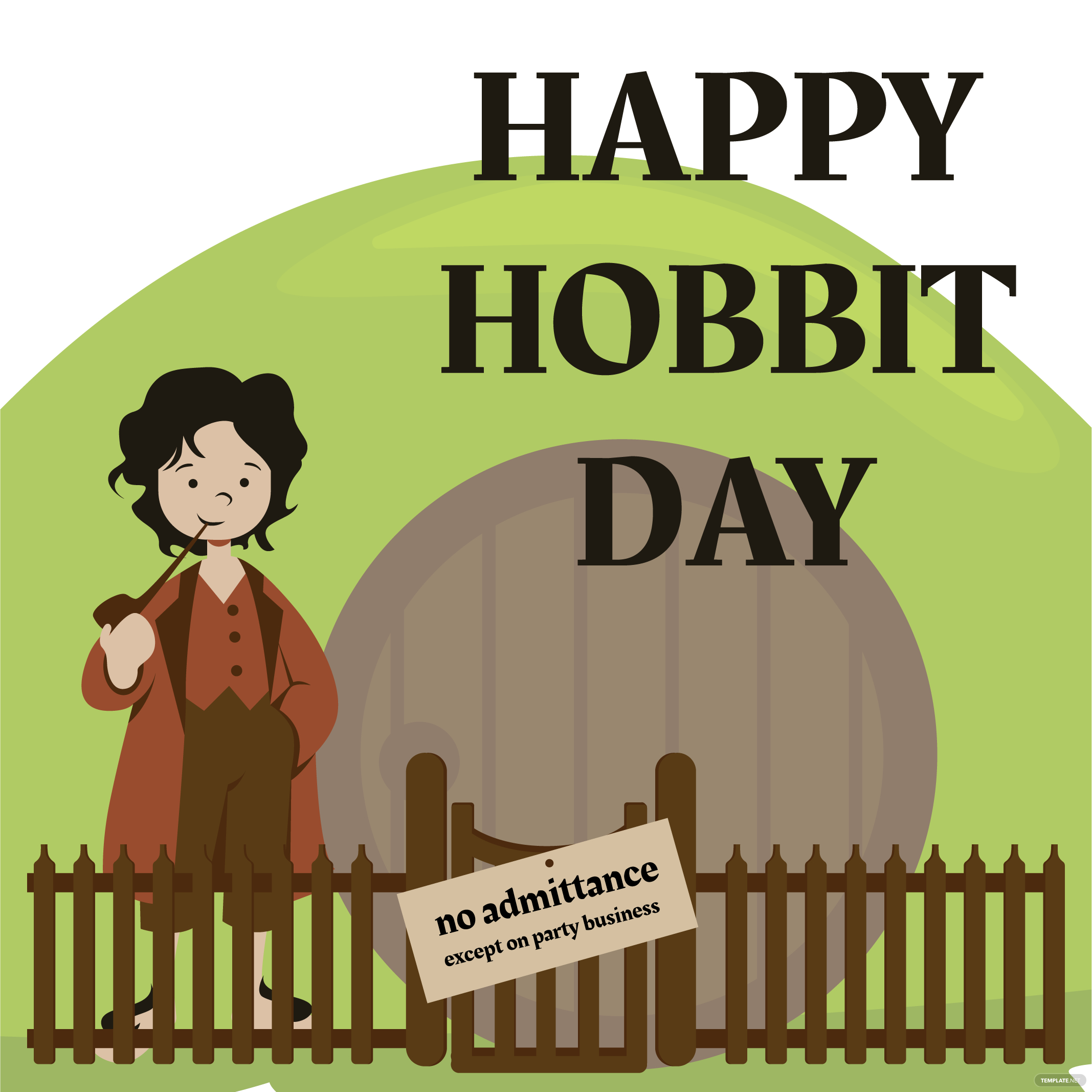 hobbit day celebration vector