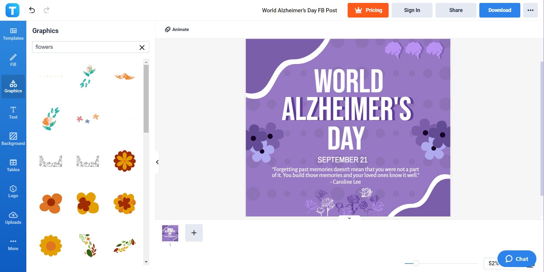 how to create a world alzheimers day social media post facebook step