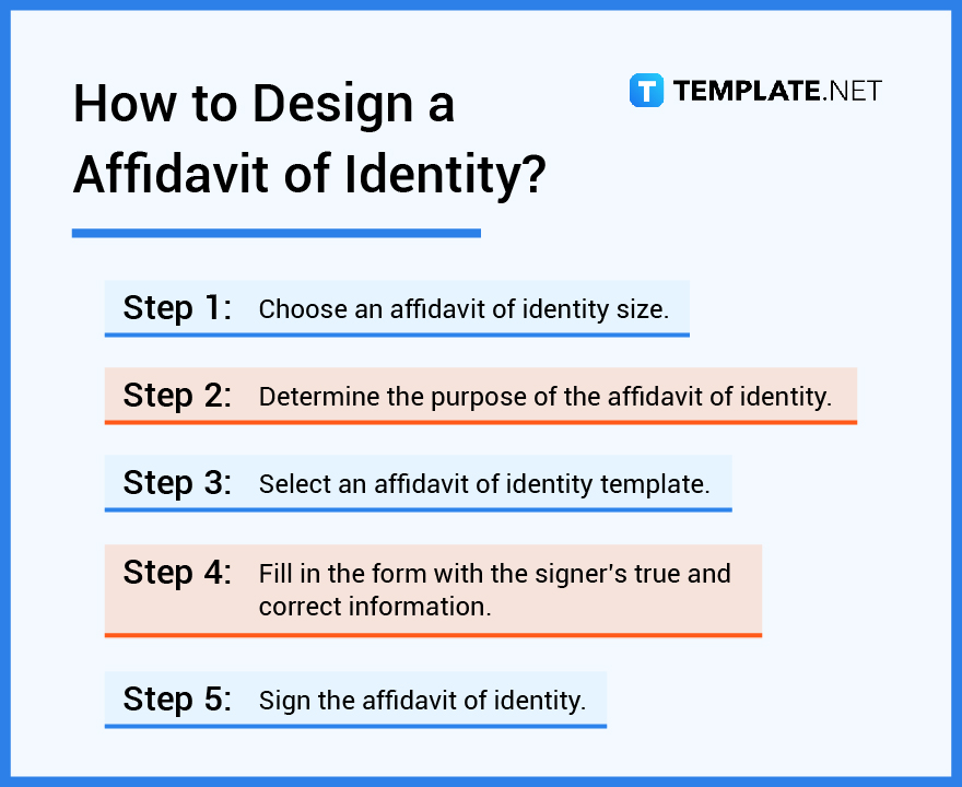 how to design affidavit of identity