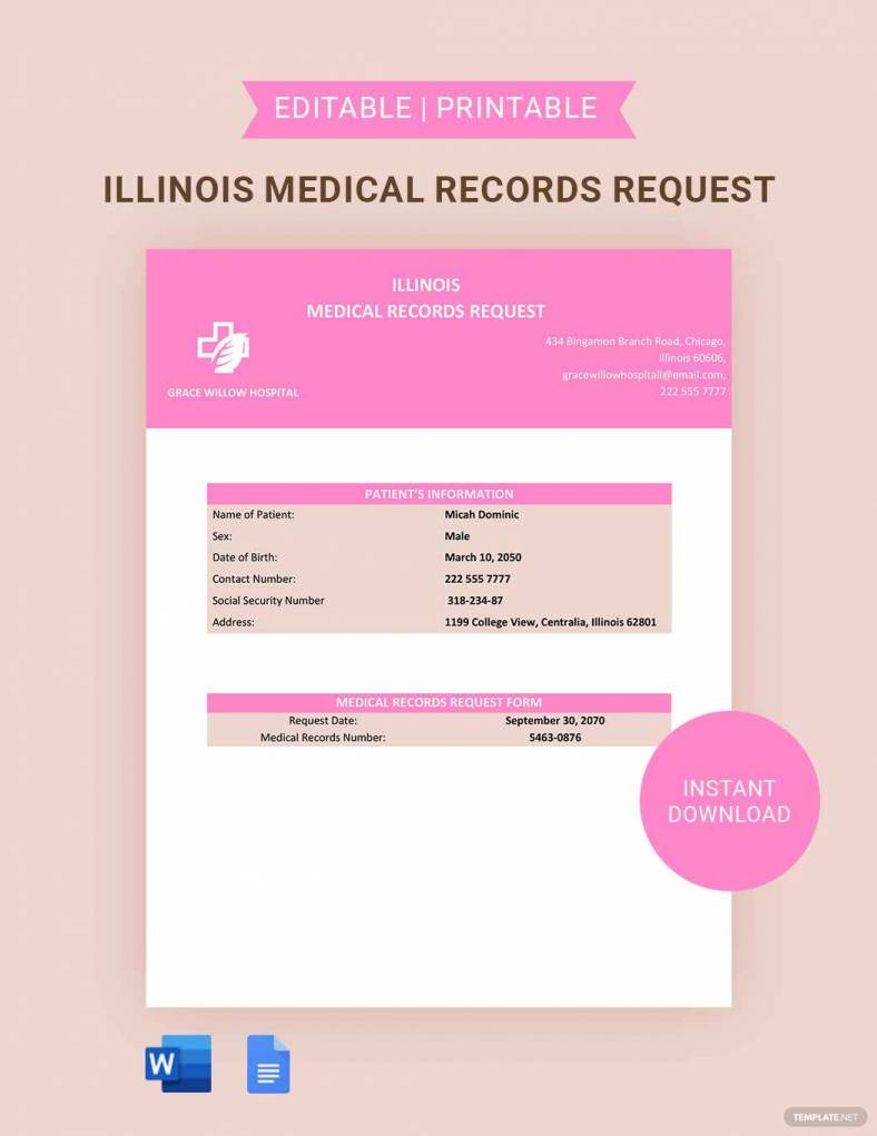 illinois medical records request 788x10