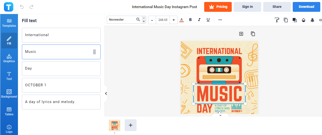 international music day instagram post