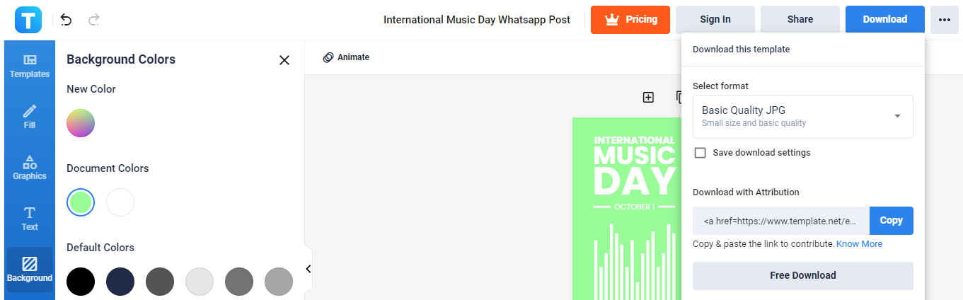 international music day whatsapp post