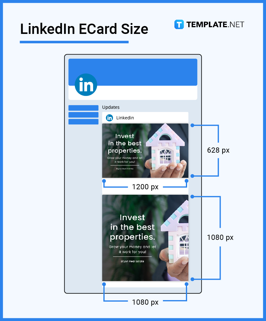 linkedin ecard size