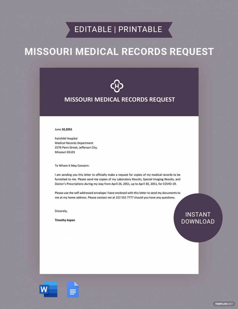 missouri medical records request 788x10