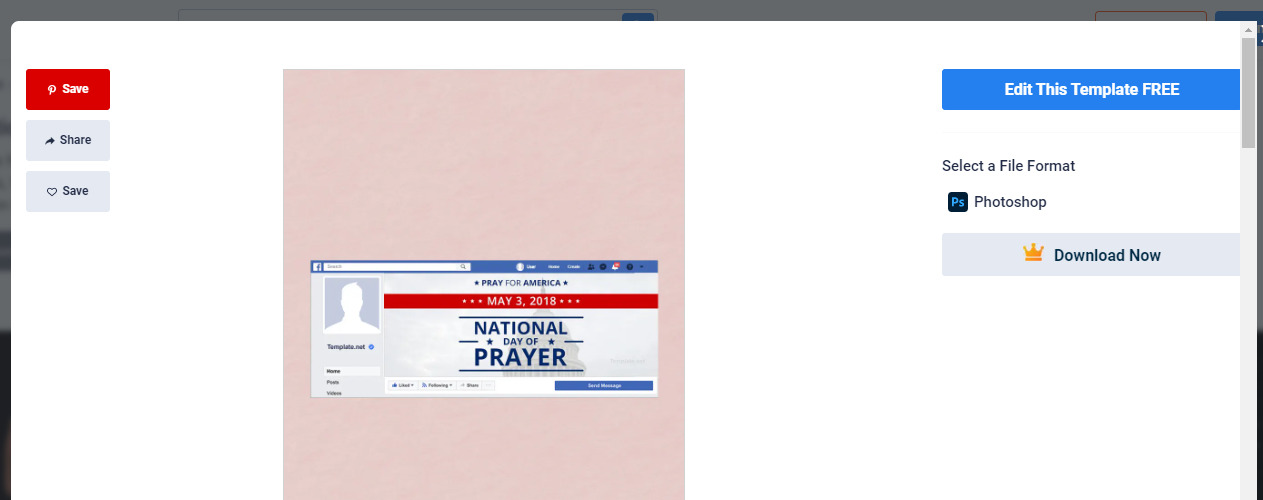national day of prayer facebook event cover template
