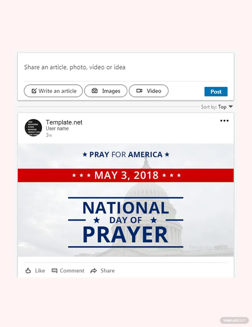 national day of prayer linkedin post