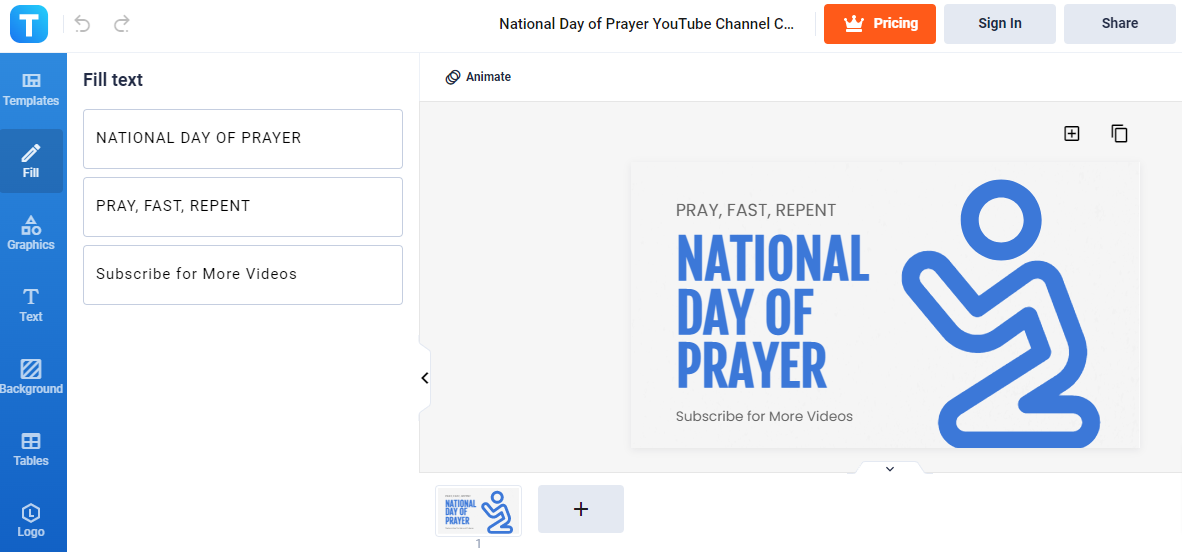 national day of prayer youtube channel cover