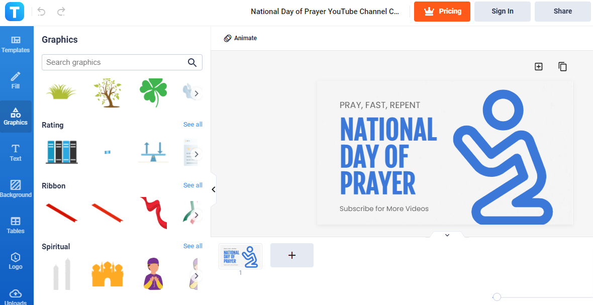 national day of prayer youtube channel cover