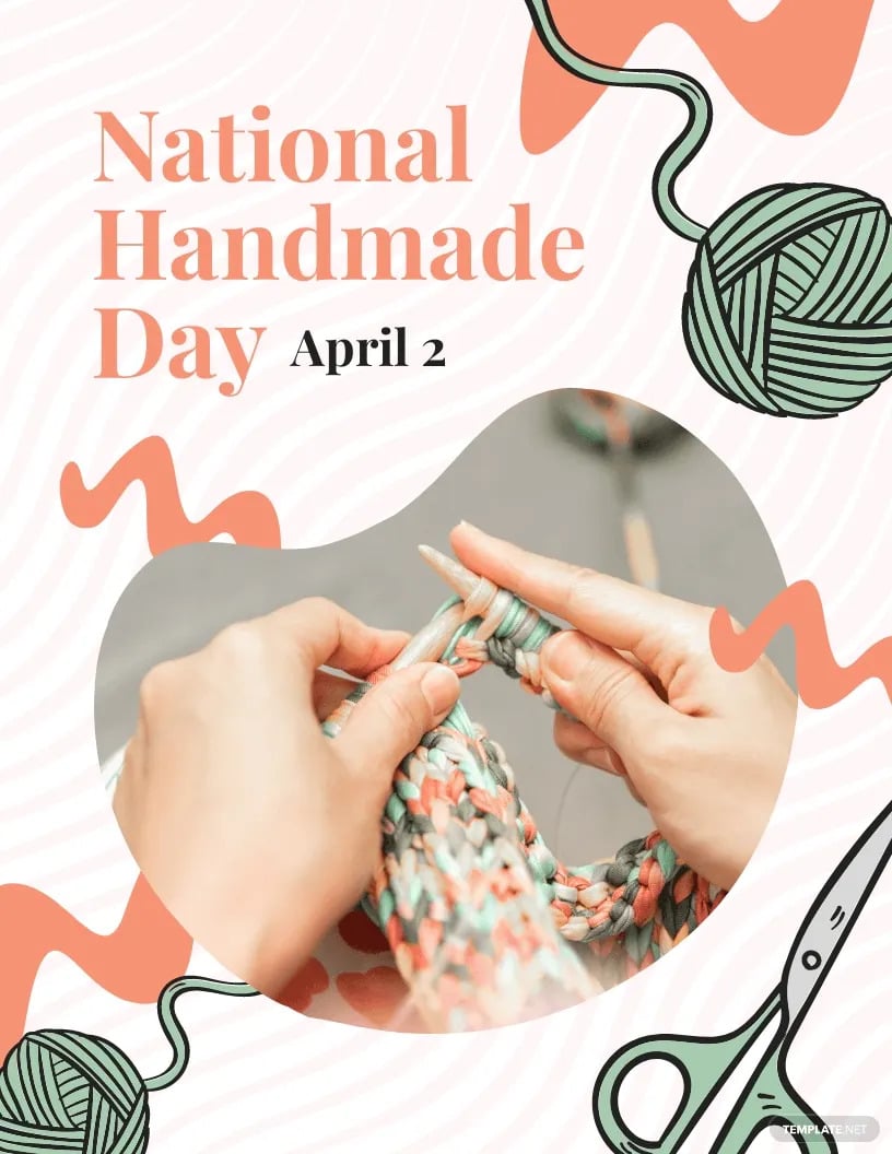 national handmade day flyer template