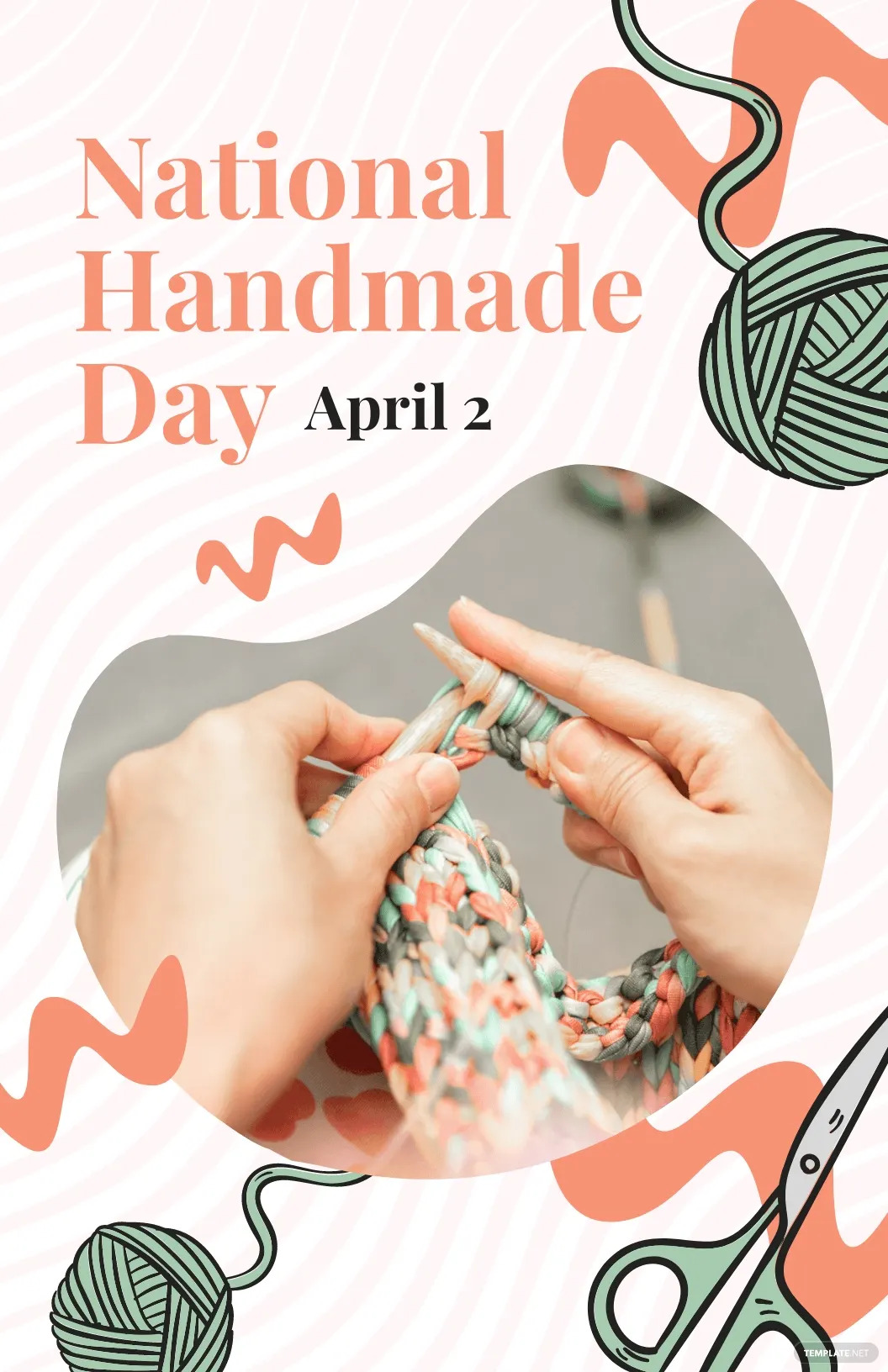 national handmade day poster template
