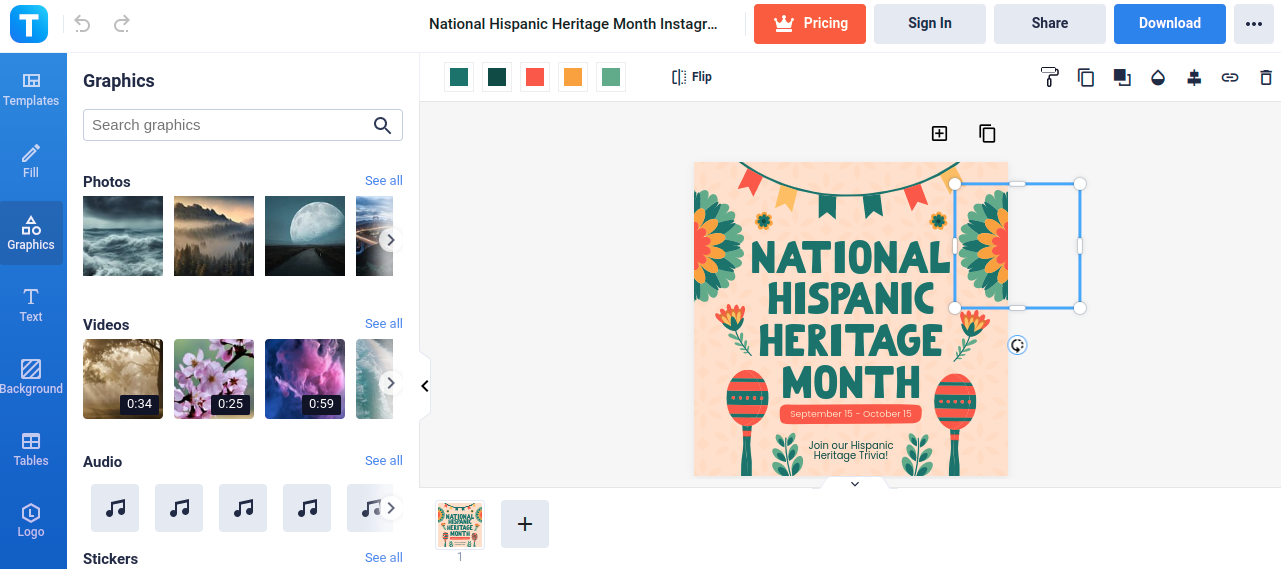 national hispanic heritage month instagram post