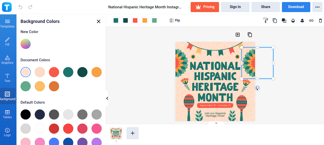 national hispanic heritage month instagram post