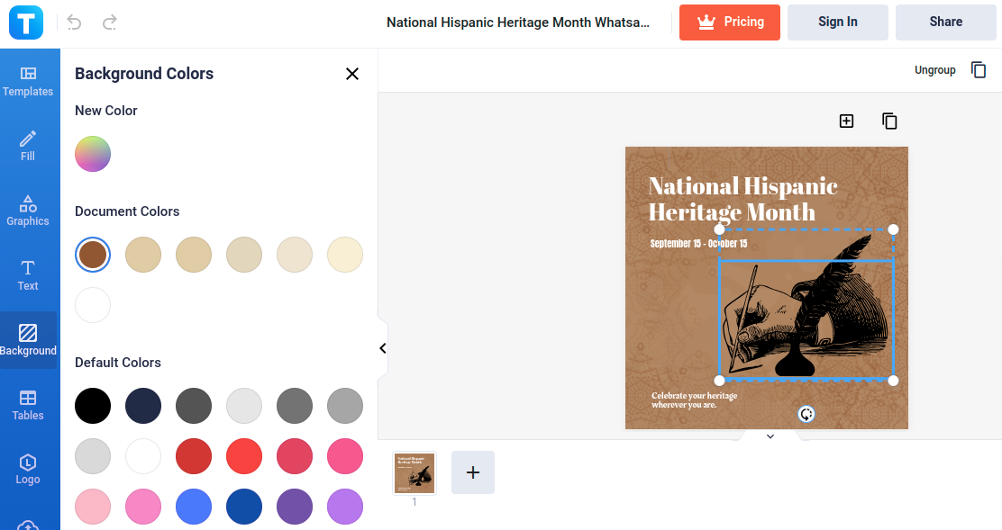 national hispanic heritage month whatsapp post