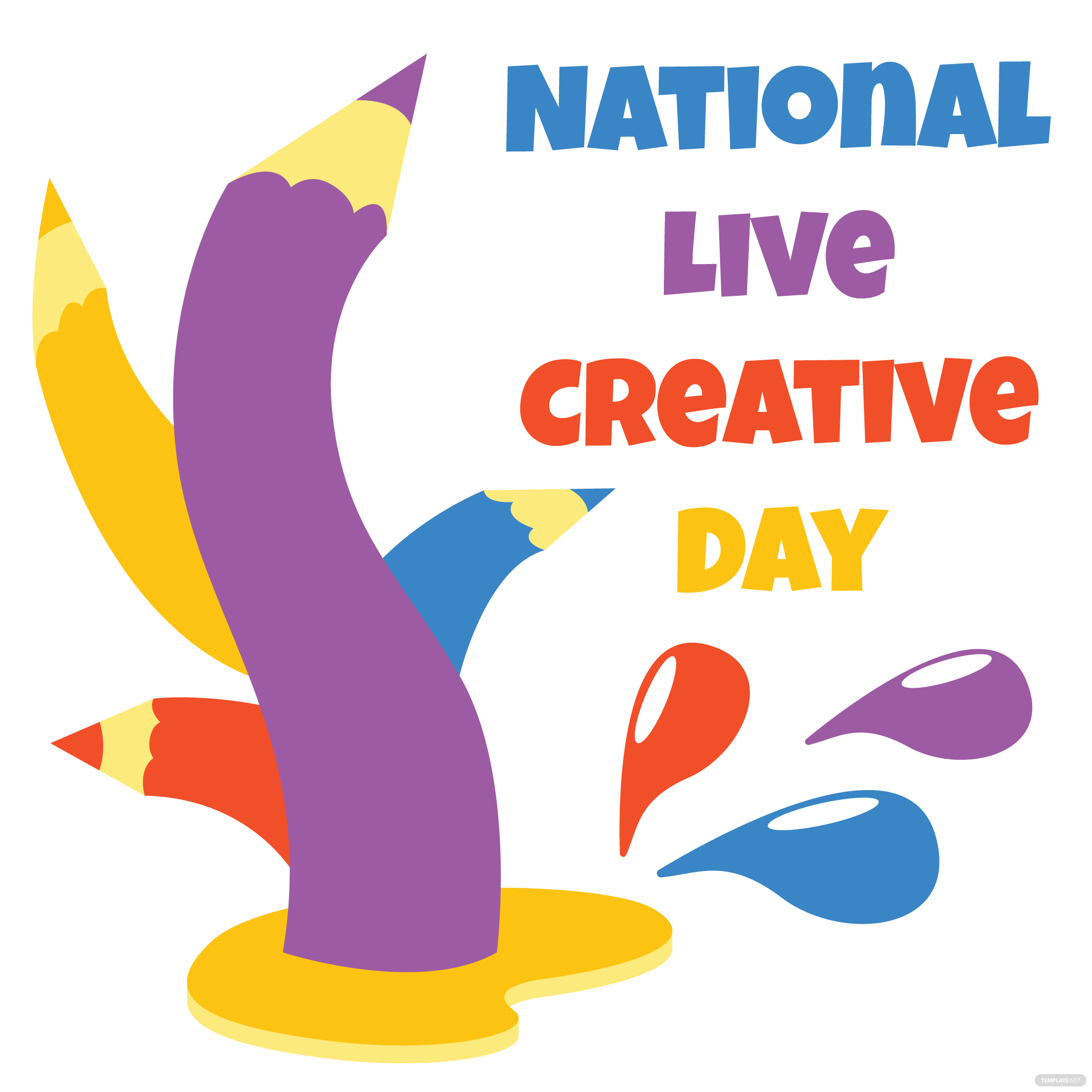national live creative day clipart vector