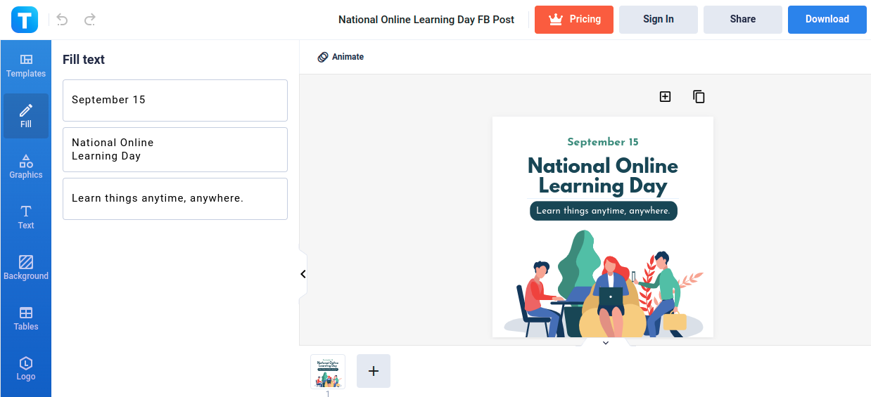 national online learning day fb post
