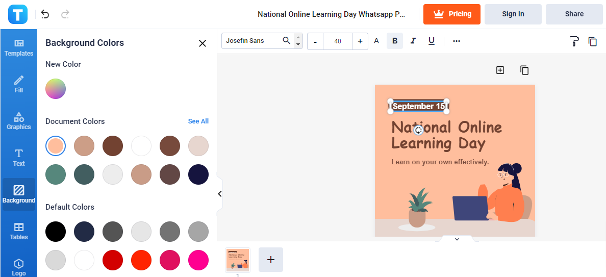 national online learning day whatsapp post