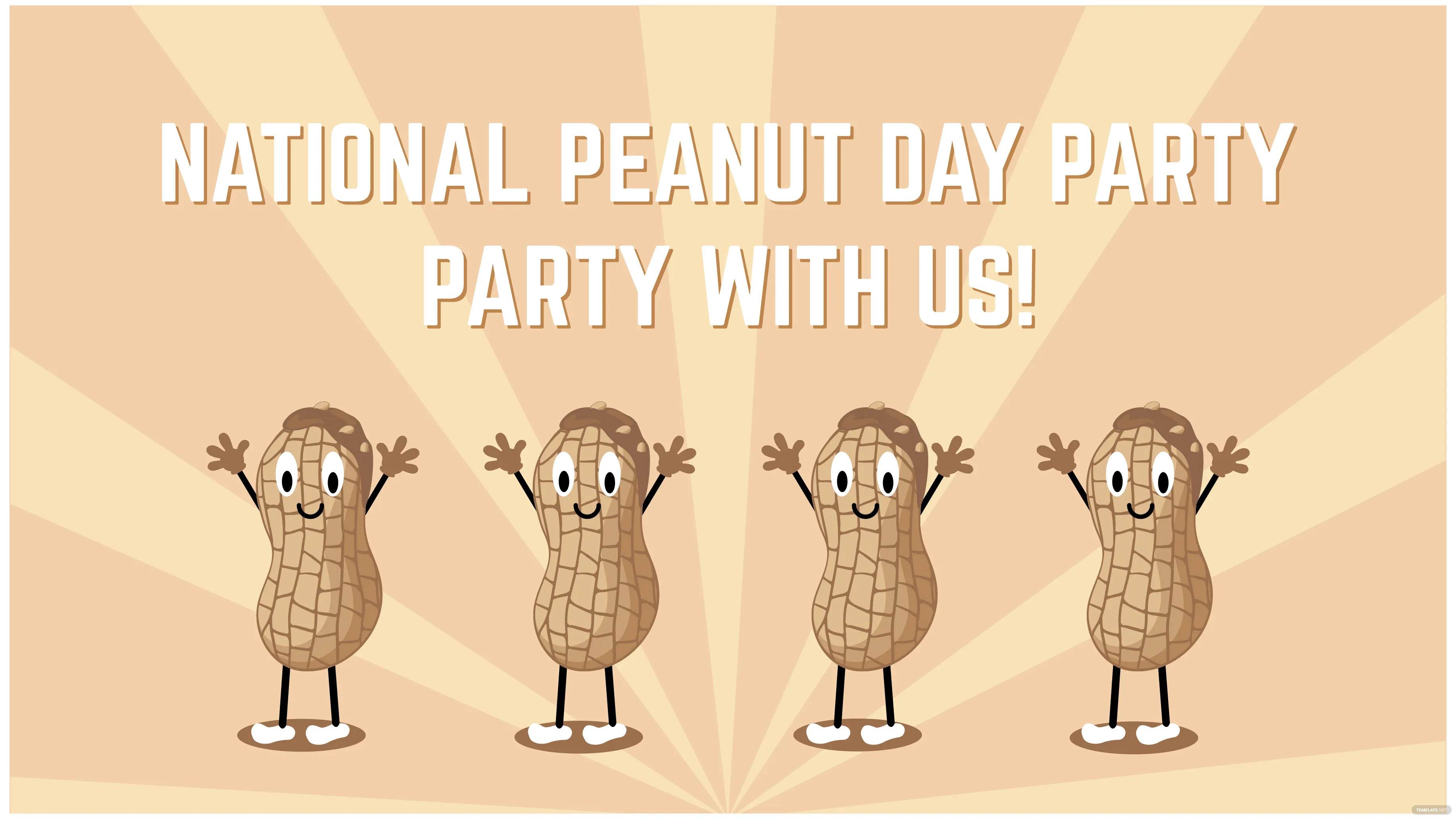 national peanut day invitation background