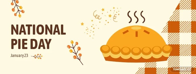 national pie day facebook cover template