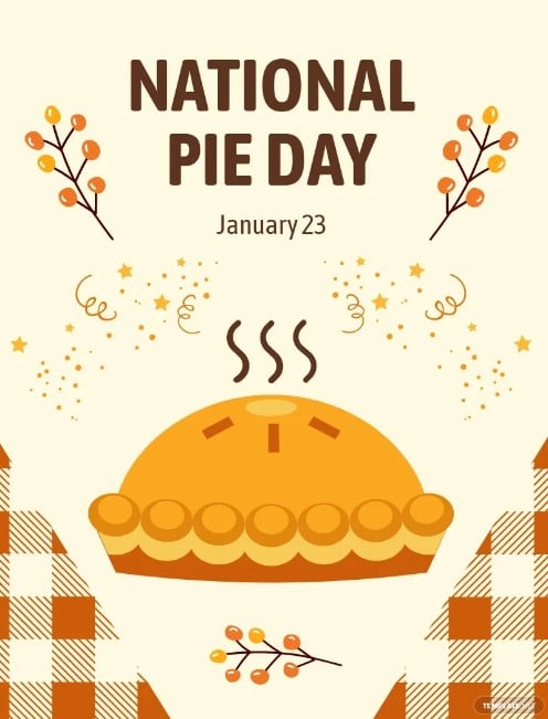national pie day flyer template