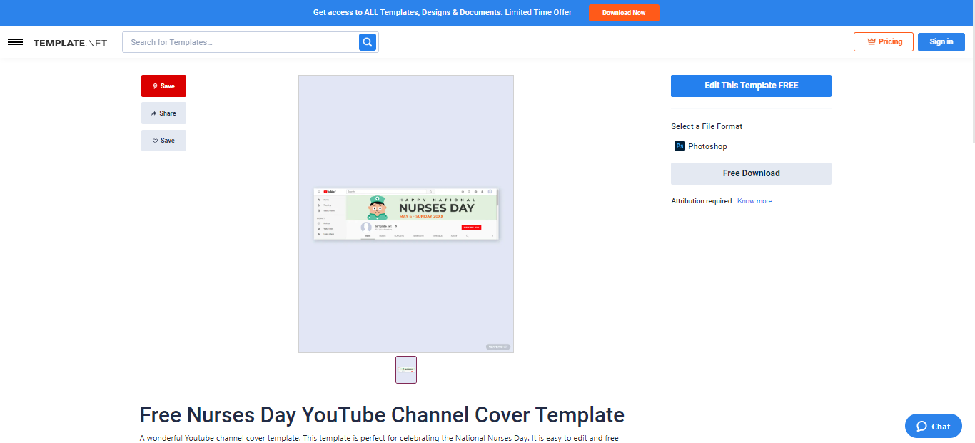 open a nurses day youtube channel cover template