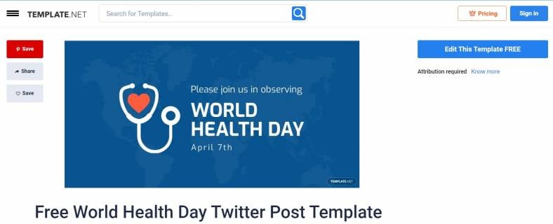 open a world health day twitter template 788x320