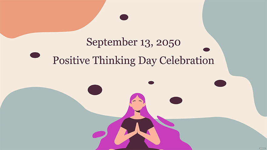 positive thinking day flyer background