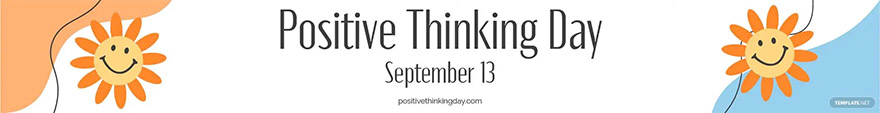 positive thinking day website banner