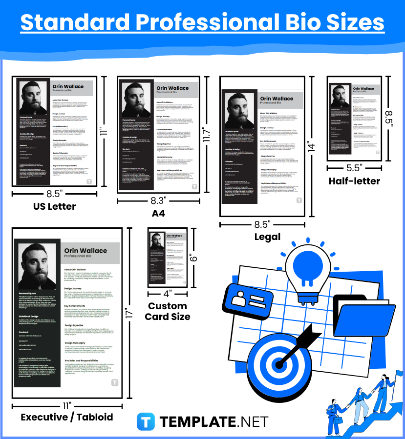 Professional Bio Sizes