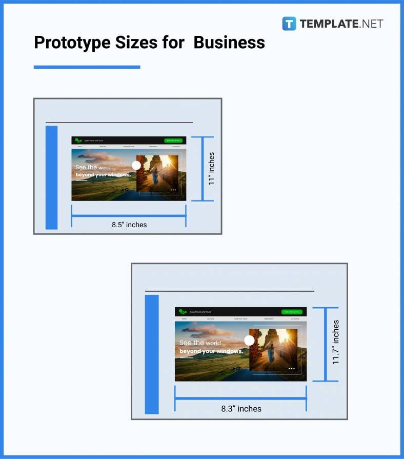 prototype sizes for business 788x