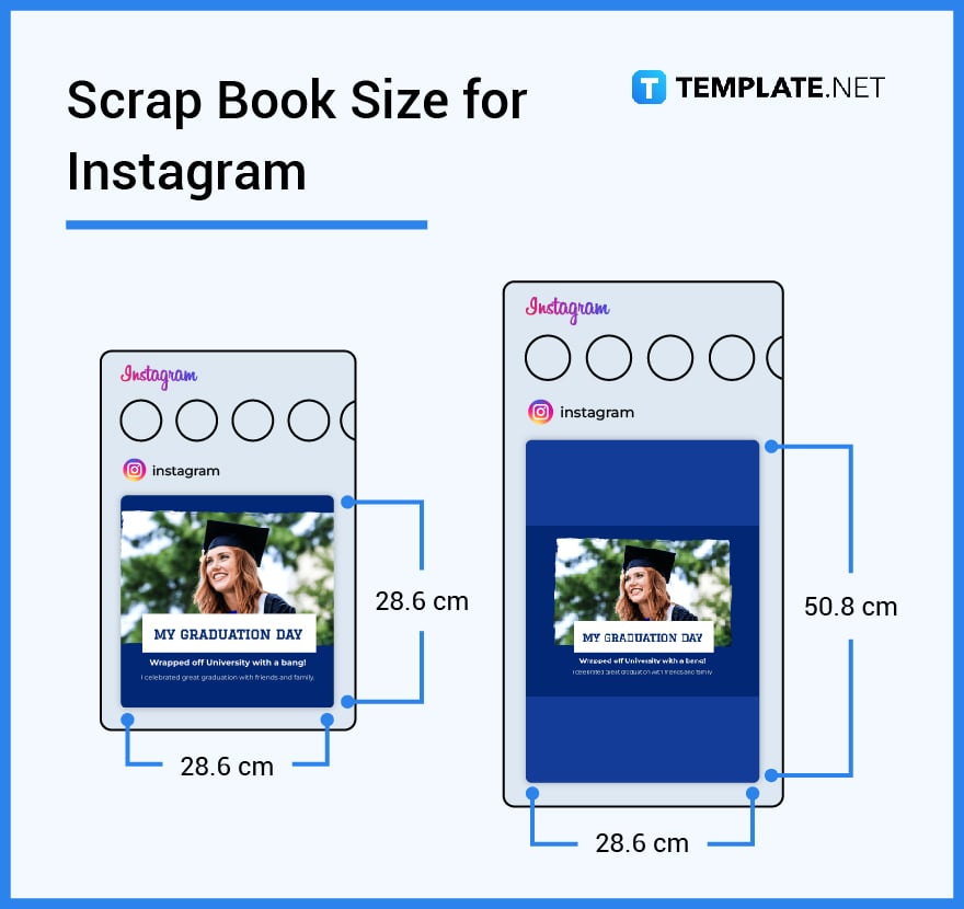 scrap book size for instagram