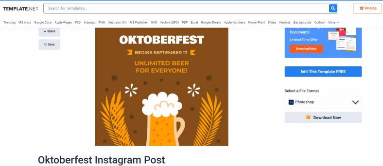 select an oktoberfest instagram post template 788x