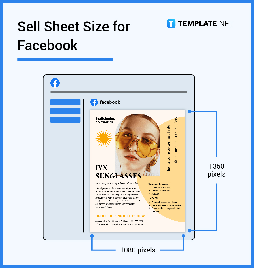 sell sheet size for facebook