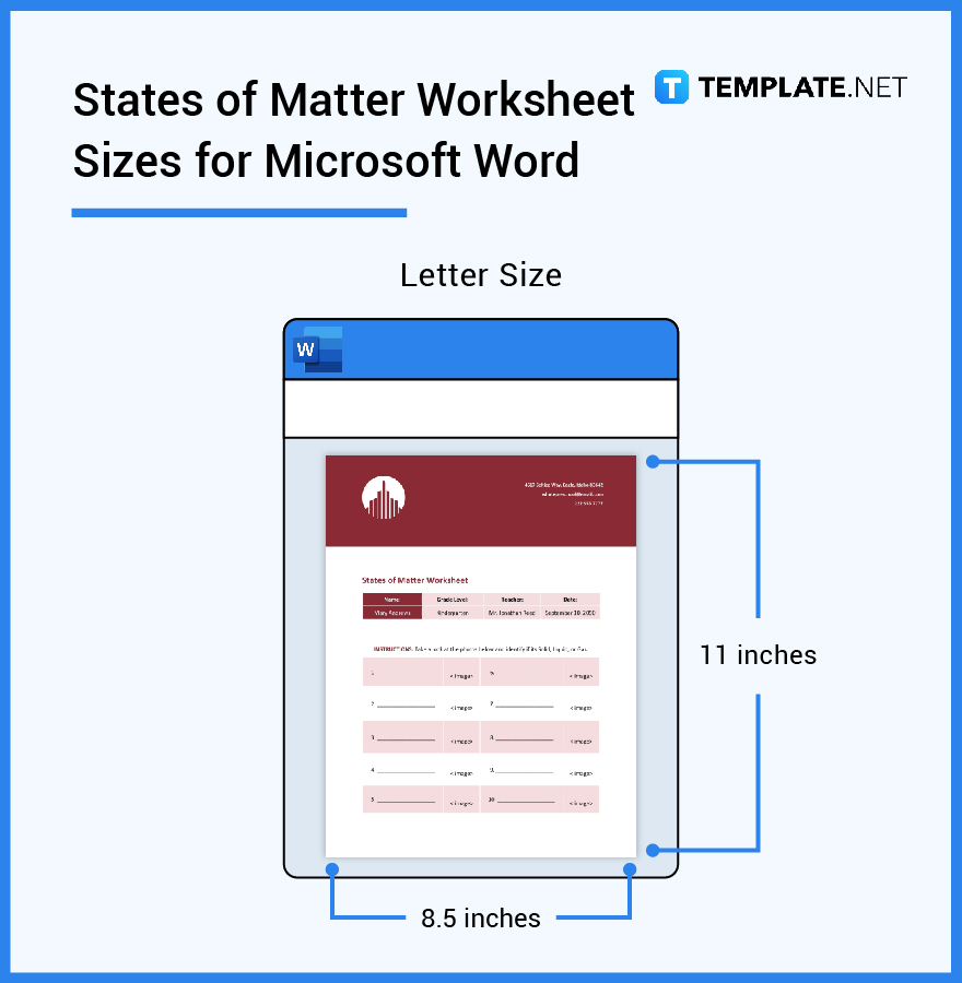 states of matter worksheet sizes for microsoft word