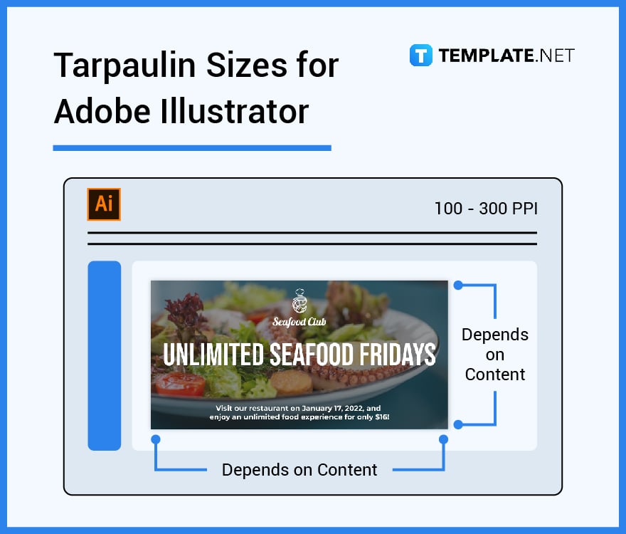 tarpaulin sizes for adobe illustrator