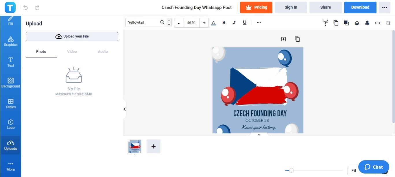 upload and insert czech related photos