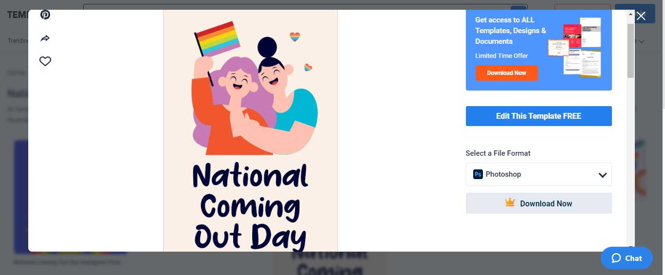 use the national coming out day whatsapp post template