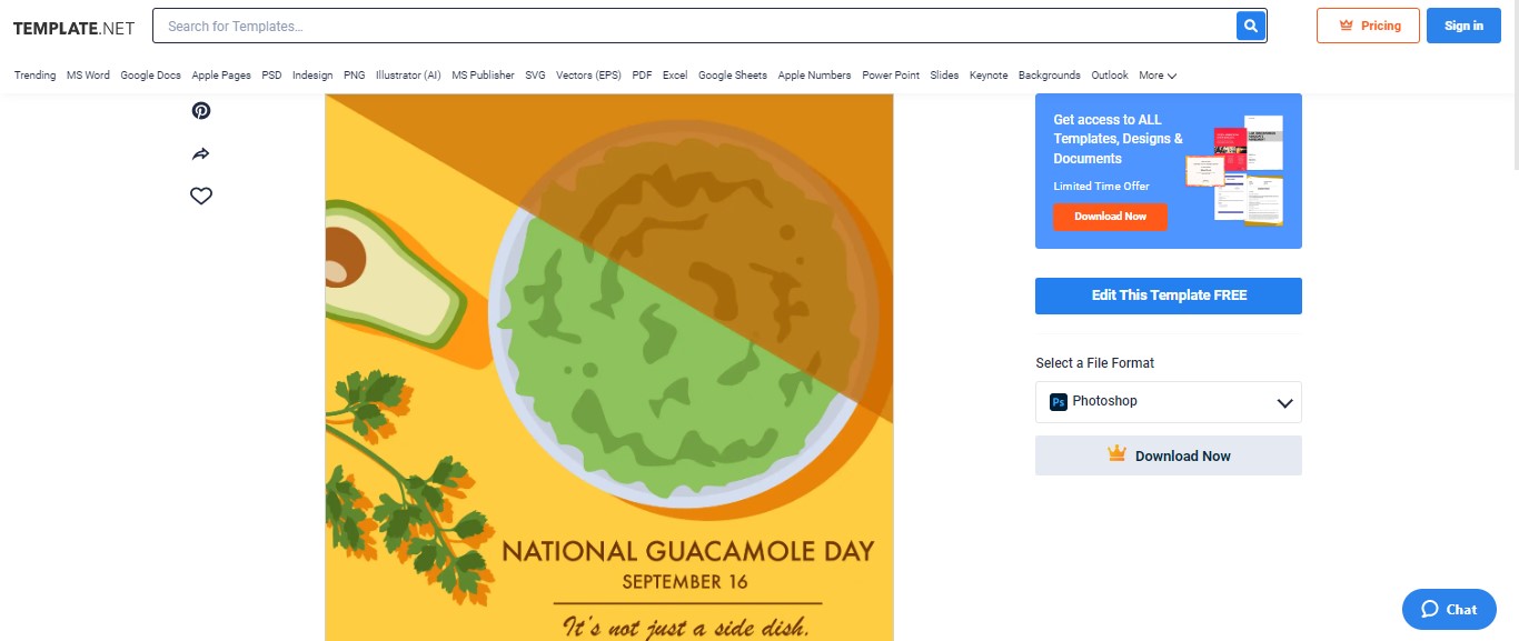 use the national guacamole day fb post template