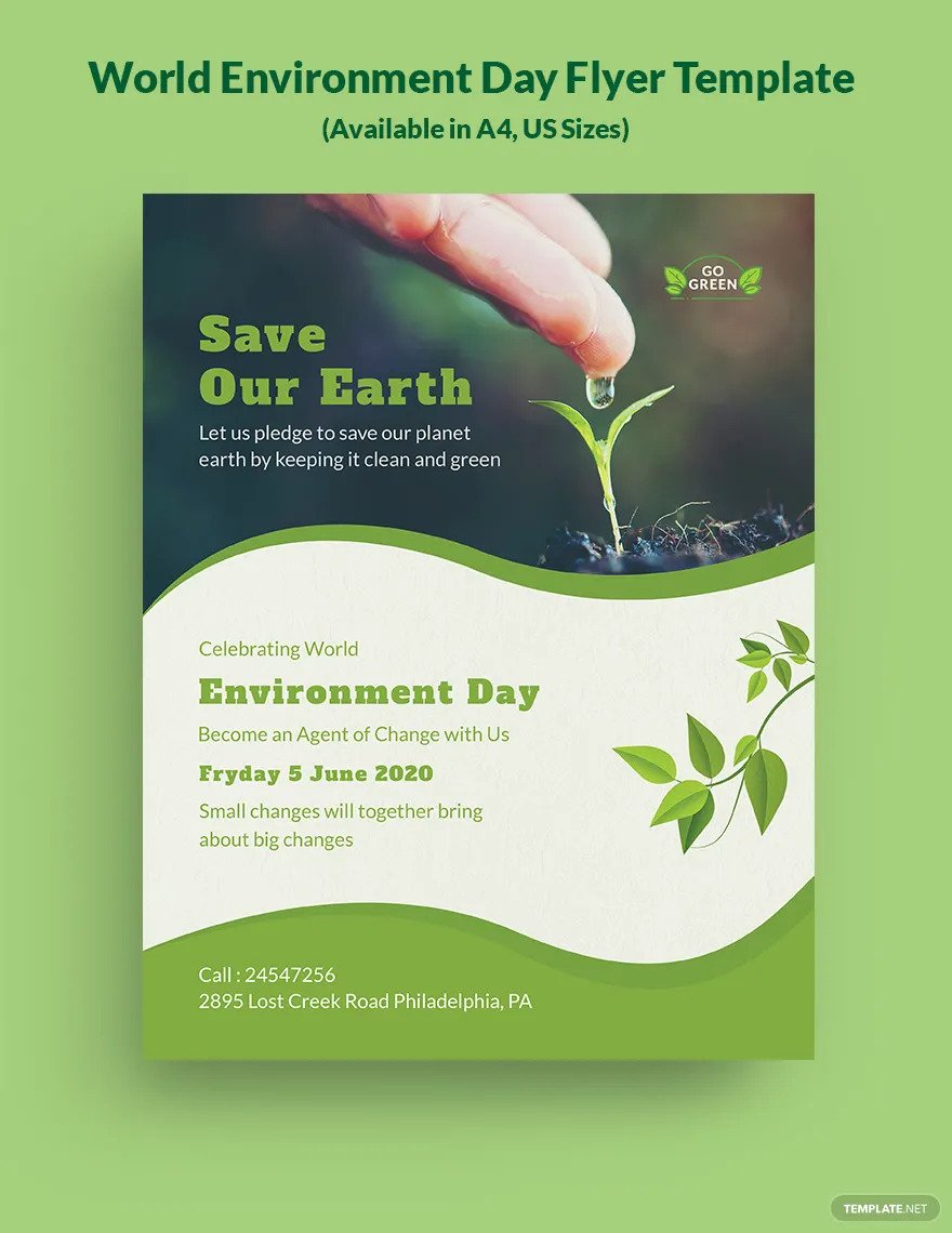 world environment day flyer